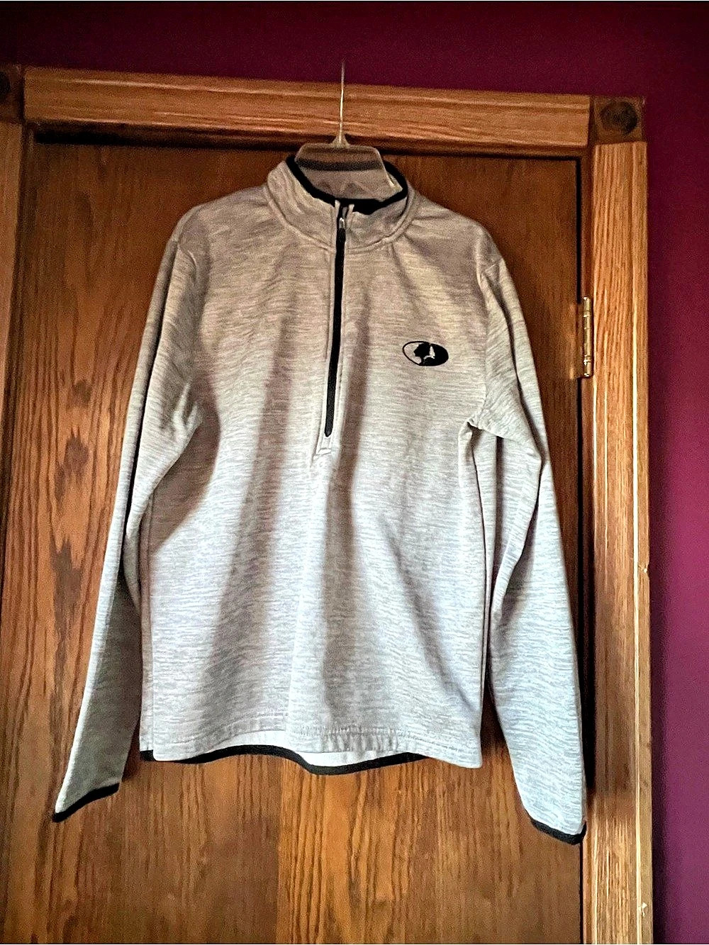 Mossy Oak Lightweight Quarter Zip Performance Pullover Men'Small Gray Small A29